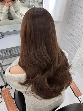 ロング カラー 韓国×巻ける髪質改善 💍maki💍のヘアスタイル