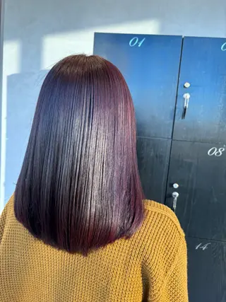 ミディアム カラー 石坂 瀬音のヘアスタイル