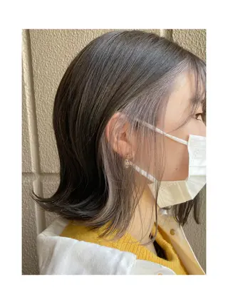 ミディアム カラー タカノ アツコのヘアスタイル
