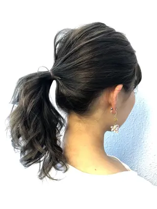 セミロング カラー 💜 MINORI💜のヘアスタイル