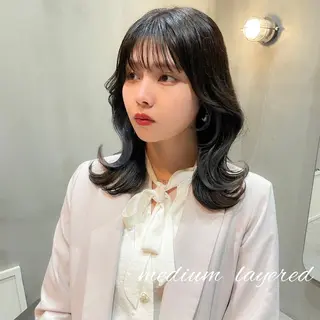 ミディアム LOMA🇰🇷 銀座クボタのヘアスタイル