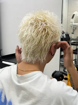 ショート カラー メンズ 韓国/ハイトーン/ ボブ🎀MIKU🎀のヘアスタイル