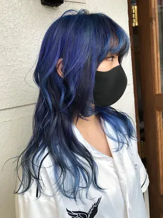 セミロング カラー レイヤーカット匠 イソザキノリユキのヘアスタイル