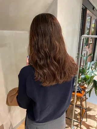 セミロング パーマ souvenir所属・アカリ /カットモデル募集のヘアスタイル