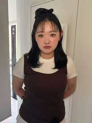 セミロング カラー riria🎀カット /透明感カラーのヘアスタイル