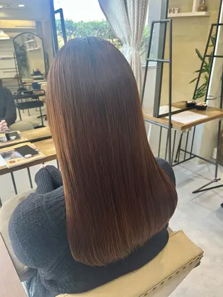ロング 縮毛矯正/髪質改善 斉藤春のヘアスタイル