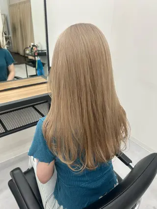 ロング カラー レイヤーカット韓国 暖色⭐︎KANAKOのヘアスタイル