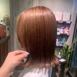 ショート カラー mana♡透明感 カラー/縮毛矯正🫧のヘアスタイル