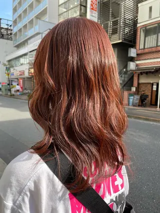 セミロング カラー aya/小顔レイヤー /柔らかカラーのヘアスタイル