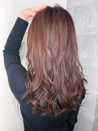 セミロング カラー _WHITE 天神店のヘアスタイル