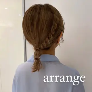 セミロング ヘアアレンジ ボブパーマ ♡ヨシカワハナコのヘアスタイル