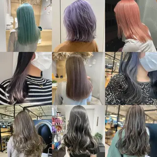 ロング カラー AVANCE京橋所属・ハイトーンヘア/ 島崎　タクミのヘアスタイル