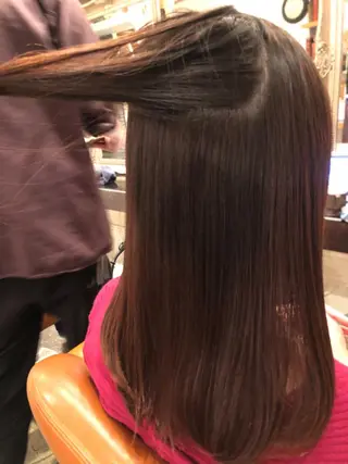 セミロング 韓国風カット/ 髪質改善 黒崎のヘアスタイル