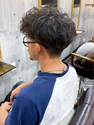 ショート パーマ メンズ amule hair ✂️山本　丈則✂️のヘアスタイル