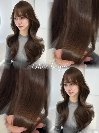 ロング カラー 上野/韓国hair 🤍MOEKA🤍のヘアスタイル