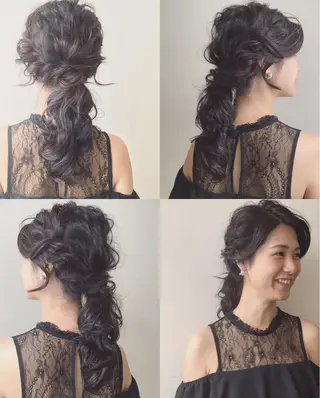 セミロング ヘアアレンジ ⭐️ アユミ⭐️のヘアスタイル