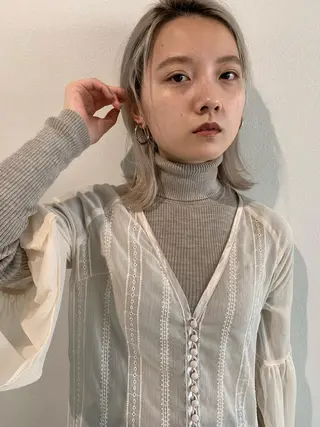 ミディアム カラー ANY／SUE 千葉パーマのヘアスタイル