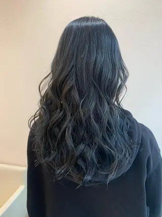 ロング カラー 店長ハイトーンカラー 柞山史奈のヘアスタイル