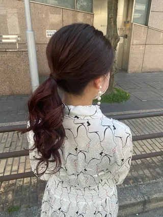 ロング 藤本 彩果のヘアスタイル