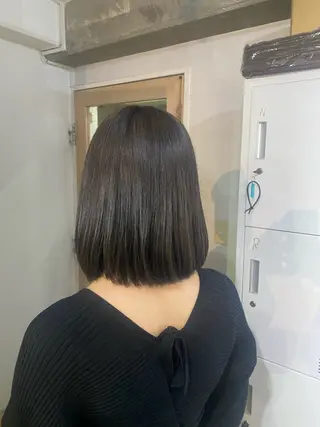 ミディアム カラー ブリーチカラーと、髪 質改善。HARUKAのヘアスタイル