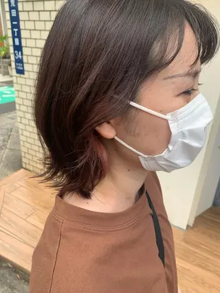 ミディアム カラー HARE 川崎晴佳のヘアスタイル