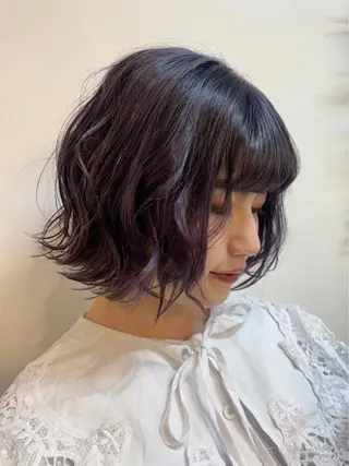 ショート カラー パーマ 長瀬遥姫❁⃘笹塚 インナーカラーのヘアスタイル