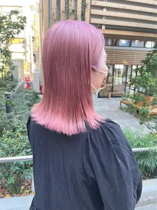 ミディアム カラー パーマ ヘアアレンジ メンズ キッズ ネイル マツエク・マツパ アイブロウ 暖色系/透明感 治野心のヘアスタイル