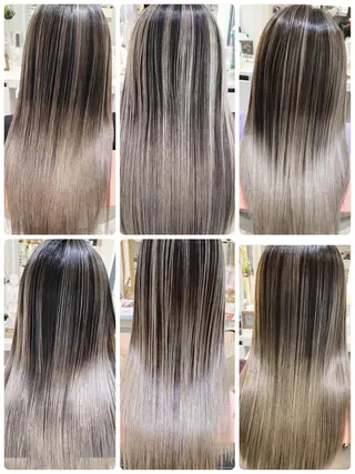 ロング カラー 山崎俊輔/髪質改善 /バレイヤージュのヘアスタイル