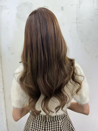 ロング カラー alpha. カラーエクステ下妻のヘアスタイル