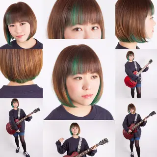 ショート カラー ヘアアレンジ 山野井 誠のヘアスタイル