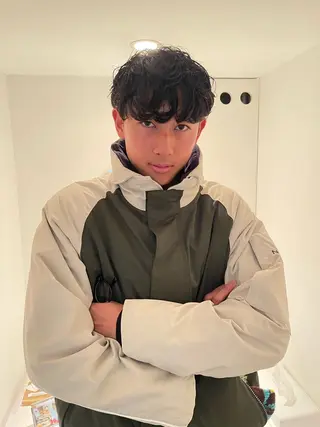 パーマ メンズ ボブ/レイヤー /河内温太のヘアスタイル