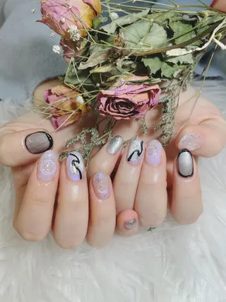 ネイル 🦋ネイルサロン ブラン🌈ゆりのネイルデザイン