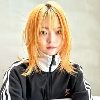 セミロング カラー レイヤー×髪質改善 ハッシュカット/新宿のヘアスタイル