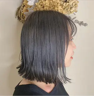 ショート Blue 髪質改善 💎松藤 莉奈のヘアスタイル