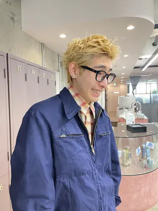 ショート メンズ フェザーパーマ/ 山口大輝のヘアスタイル