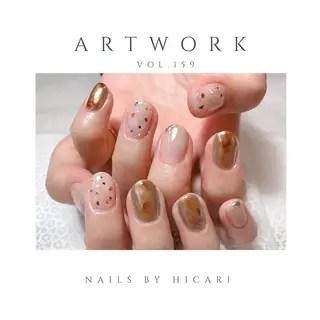 ショート カラー ネイル マツエク・マツパ illum hicariのネイルデザイン