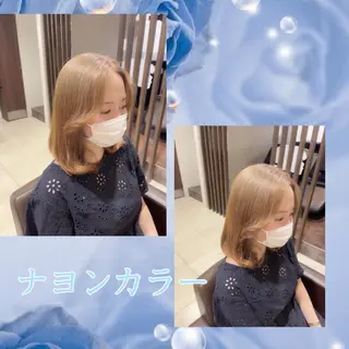 ミディアム カラー ヘアアレンジ eN°byyoureshair所属・🎀若者人気No.1 湯川響🎀のヘアスタイル