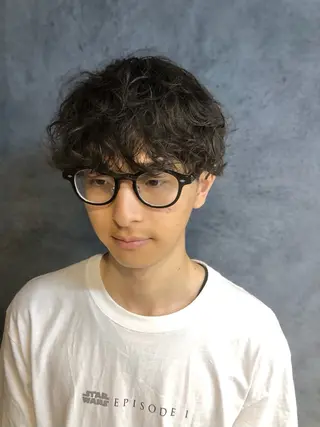 パーマ ヘアアレンジ メンズ ainico+所属・メンズ特化✂️栗原 侑也のヘアスタイル