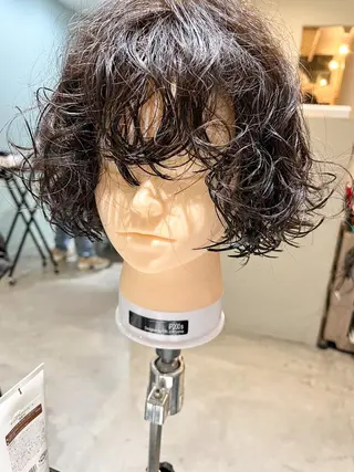 ミディアム パーマ ミディアムパーマ /癖毛パーマのヘアスタイル