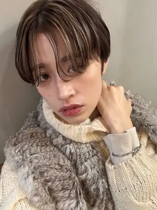 ショート カラー ショート/ボブ専門 宮脇美奈/南船場のヘアスタイル