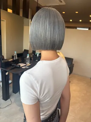ショート カラー 透明感カラー/ボブ misaki °＊のヘアスタイル