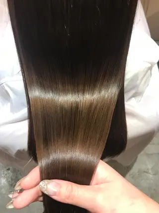 ロング カラー 髪質改善×矯正🫧 韓国ヘアasamiのヘアスタイル