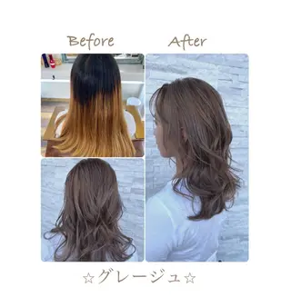 セミロング カラー パーマ ヘアアレンジ ネイル 美容室 ソンリエのヘアスタイル