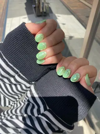 ミディアム カラー ヘアアレンジ メンズ キッズ ネイル viewstokyo所属・mana 暖色カラーカットのヘアスタイル