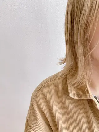 ミディアム カラー 顔周りレイヤー/韓国 ブリーチminamiのヘアスタイル