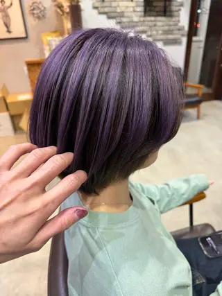 ショート カラー Graph'puppet所属・RYO/ハイトーン /バレイヤージュのヘアスタイル