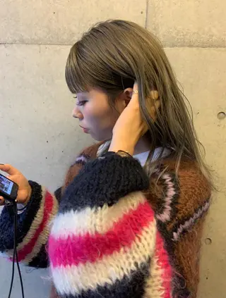 ミディアム カラー ♡ma ki♡のヘアスタイル