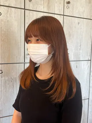 ロング カラー 顔まわり/オフィス カラー/青栁優🔆のヘアスタイル