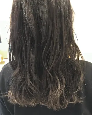 セミロング パーマ 暖色カラー🍊 ボブ🌿顔周りcutのヘアスタイル