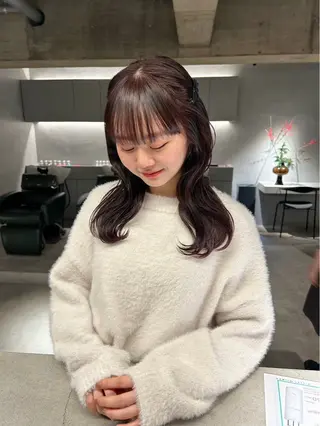 ロング カラー 中村 衣里のヘアスタイル